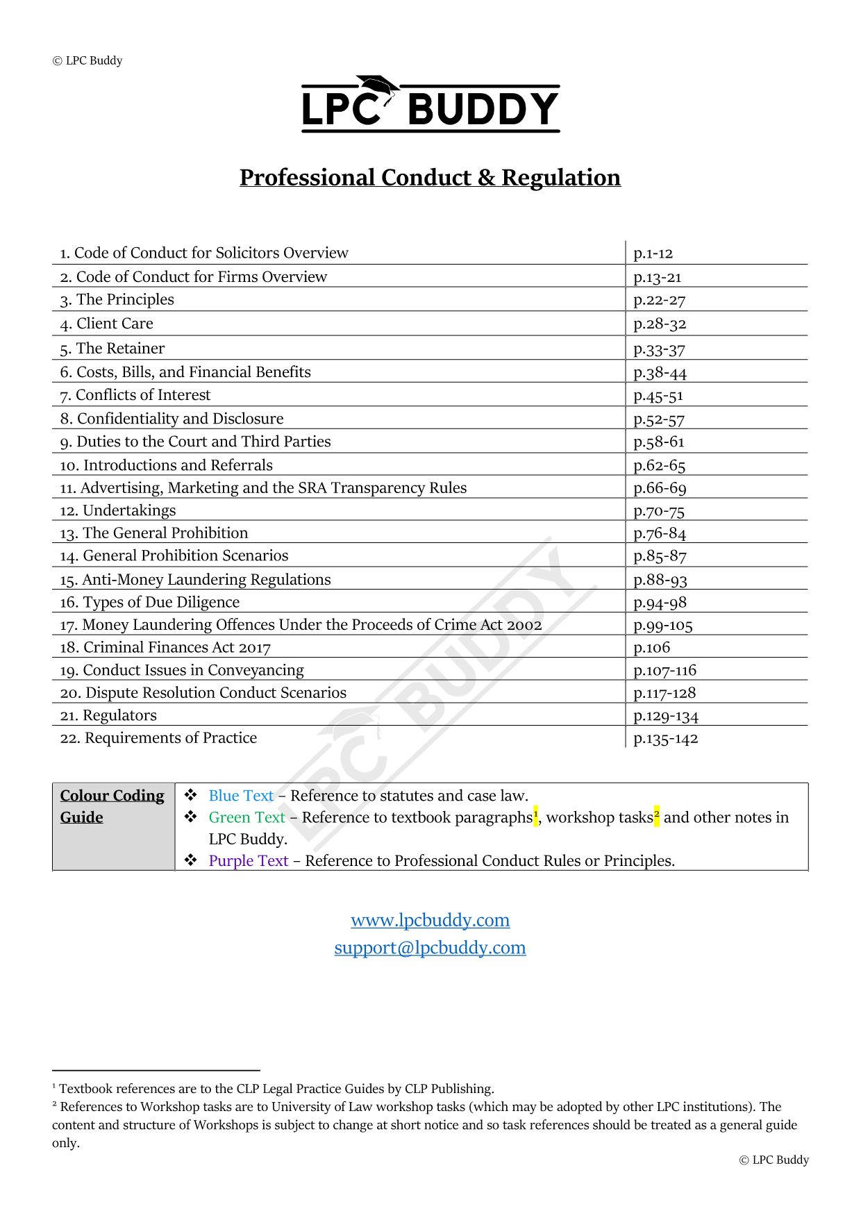 LPC Buddy™ 2024 / 25 | Professional Conduct & Regulation | Digital Distinction Level Study Guide for the LPC